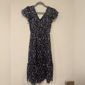 NWT Gigi long floral navy blue maxi dress